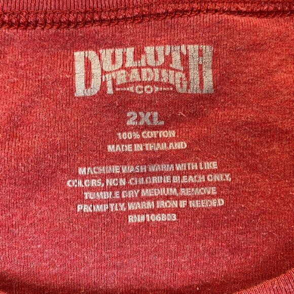 Duluth Trading Co. Womens Henley Shirt Size 2XL Long Sleeve Pullover Casual Red - Picture 3 of 7